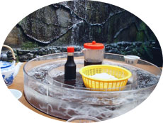 画像：そうめん流し
