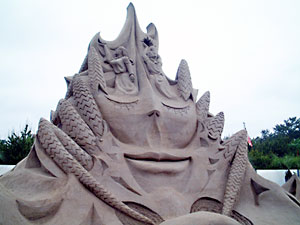 画像：砂の彫刻