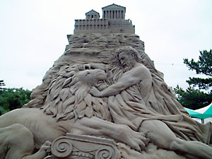 画像：砂の彫刻